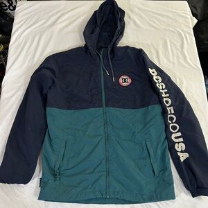 DC shoes skateboard spray wind breaker jacket hoodie hoody mens size small